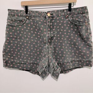 Forever 21 + Floral Women's Denim Shorts Size18